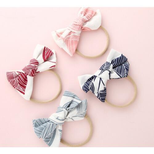 10 pcs/lot, Hand Tied Fabric Bow Headbands or Hair Clips, Baby Shower Gift, Schoolgirl Hair Accessories