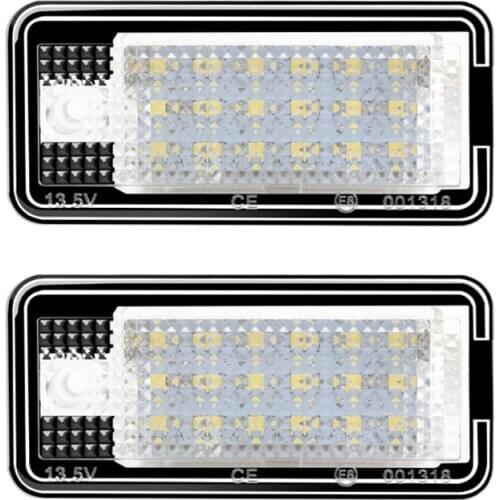 2pcs 18 LED 6500K License Number Plate Light Lamp For A3 S3 A4 S4 A6 C6 A8 S8 Q7 1XCF