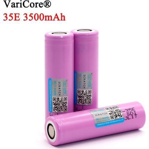 2PCS/lot VariCore 100% Original 18650-35E 3500mAh 8A Max 13A Discharge Power Battery 3.7V For Flashlight batteries