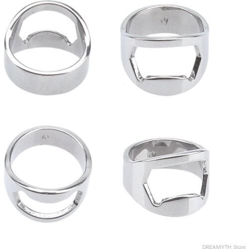 22mm Stainless Steel Mini Bottle Opener Finger Ring Ring-shape Bottle Beer Cap Opening Remover Kitchen Gadgets Bar Accessories