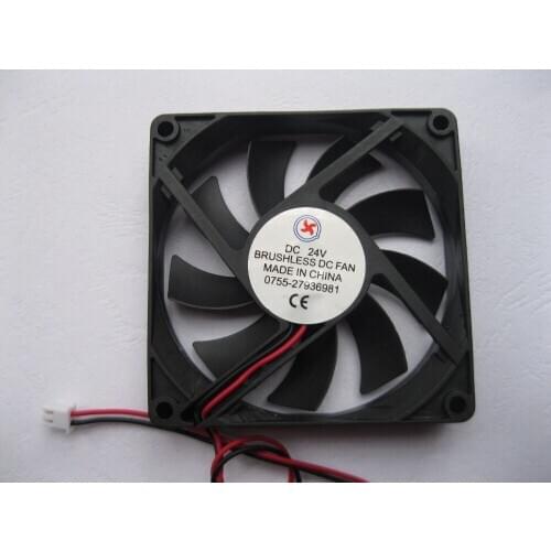 24 Pcs Brushless DC Cooling Fan 9 Blade 8015S 24V 80x80x15mm 2 wire