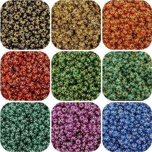 4x6mm 420Pcs Gold/Silver Line Pumpkin Acrylic Sapcer Beads for Bracelet Necklace DIY Halloween Jewelry Craft Making Accessories