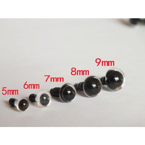 5/6/7/8/9mm mixed size Plastic Clear Eyes For Animal Puppet Popul Craft Teddy Bear Doll