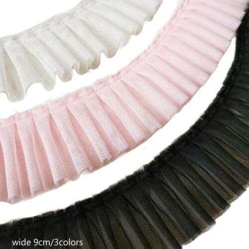 9CM Wide High Quality Beautiful Lace Ribbon Tape Lace Trim DIY Embroidered For Sewing Lace Fabric guipure craft Decor