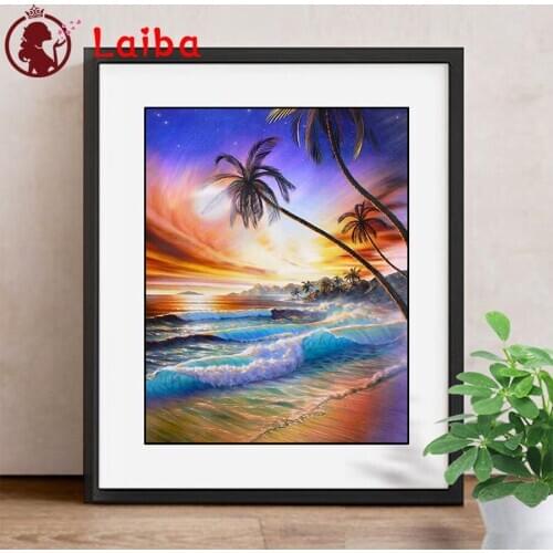 Diamond painting Fantasy beach scenery new 5d diamond embroidery cross stitch full square round 3D DIY graffiti home decor gift
