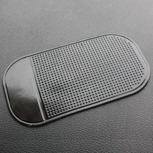14*8CM PU Mape Anti-Slip-Pad Automobile spider mat Mobile phone mat Black