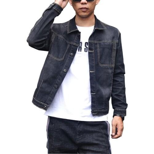 Summer denim jacket mens Korean casual jacket spring and autumn slim thin baseball uniform mens trend jacket men