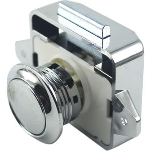 Car Push Lock Handle Type Button Push Locks Camper Car RV Caravan Boat Motor Home Cabinet Drawer Latch Furniture Hardware