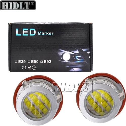 HIDLT 2021 New 2*90W 180W High Bright BMW E39 LED Angel Eyes No Error Canbus Car Light LED Marker Kit For BMW E60 E63 E53 E65