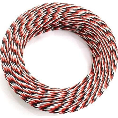 5M 22AWG/26awg 30/60 Core 3 Way Servo 16 Feet Extension Cable JR Futaba Twisted Wire Lead For RC Airplane Accessories