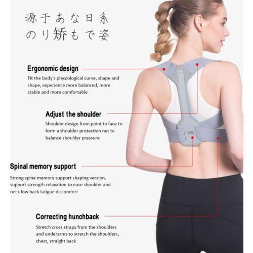Posture Corrector Hunchback Treatment Posture Belt Adjustable Shoulder Back Support Straight Spine Strap Belt for Women Men