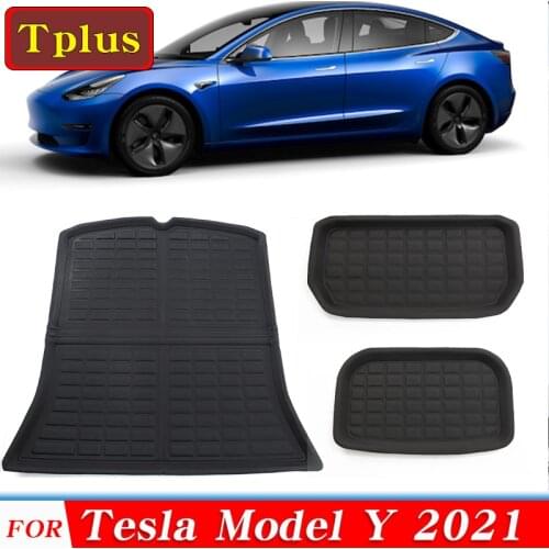 New!! Tesla Model Y 2021 Car Rear Trunk Mat & Front Storage Box Mat and Cargo Tray Trunk Mats XPE Protection pad Accessories
