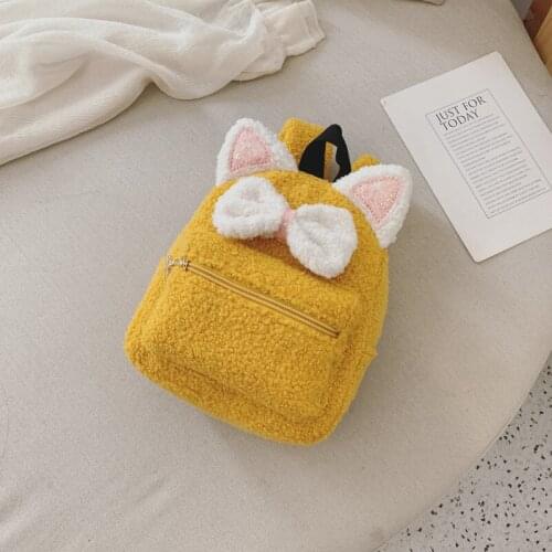Autumn and winter new backpack cute plush small backpack tide boys and girls kindergarten school bag