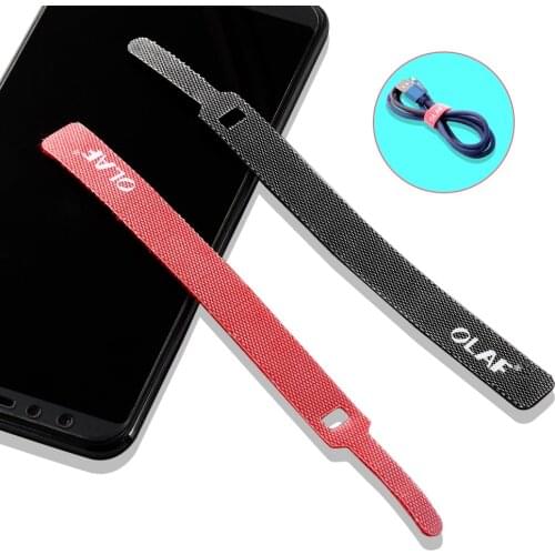 OLAF Cable Organizer Wire Winder Clip Earphone Holder Mouse Cord Protector Cable Management For iPhone Samsung Micro USB Type C