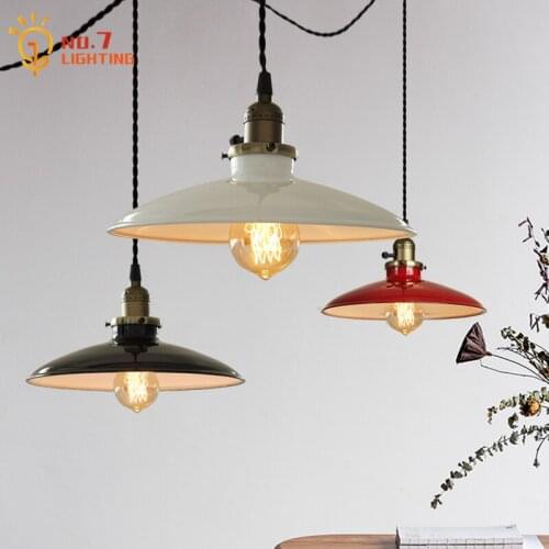 Nordic Design Industrial Metal Pendant Lights Led E27 Home Decor Loft Hanging Light Fixture Bar Coffee Clothing Shop Dining Room