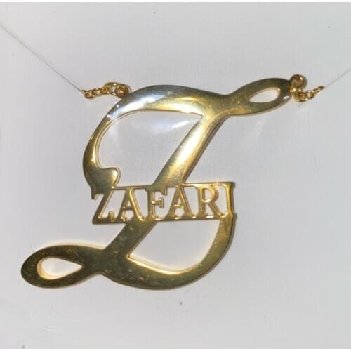 Plastic Bag Personalized Name Necklaces Pendants Customized Jewelry Big First Letters Nameplate Choker Necklace For Women Gifs