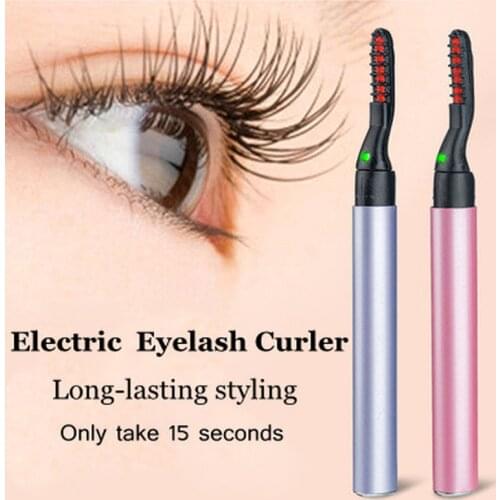 Makeup Portable Pen Style Electric Heated Eyelash Curler Makeup Eye Lashes Long Lasting EyeLash Curler Heat For Women Cosmetics