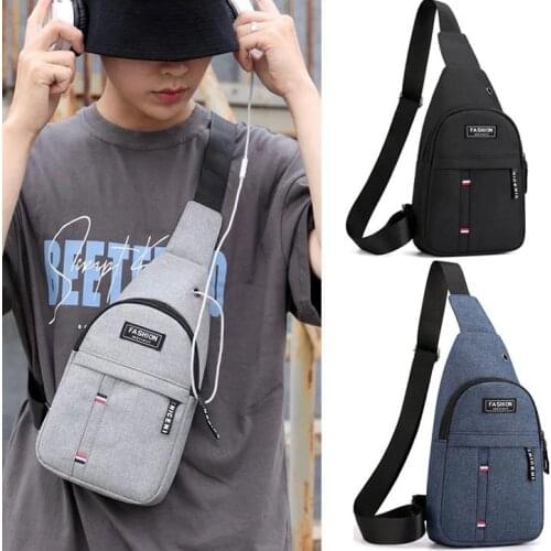 Casual Crossbody Chest Bag Sling Shoulder Mens Bag One Strap Lightweight Mini Male Bags Pouch DayPack for Travel Sport