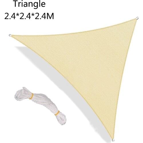 Sun Shade Sail Triangle Canopy Pergolas Top Cover Permeable UV Block Fabric Durable Outdoor