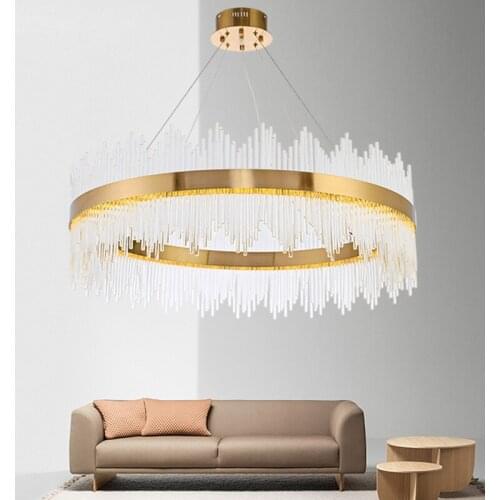 Modern LED Pendant Lamps Luxury Crystal Round LED Pendant Lights Gold New For Home Hotel Bar Art Decoration LED Pendant lamps