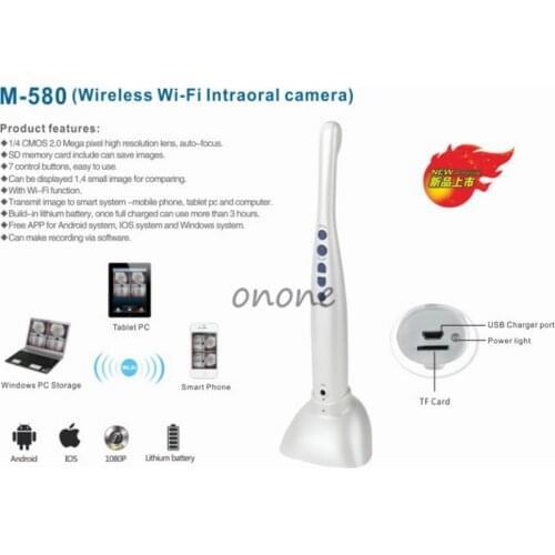 CE Approved M-580 Upgrade 5G WI-FI wireless Intraoral Camera 800 mega pixels high resolution intra oral camera