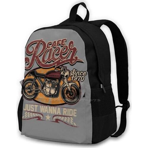 Vintage Cafe Racer Classic Motorcycle Legend By Motormaniac Fashion Travel Laptop School Backpack Bag 1951 Bsa Motorcycles