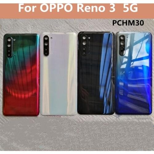 Back cover For OPPO Reno 3 battery housing case with camera lens reno3 back cover replacement