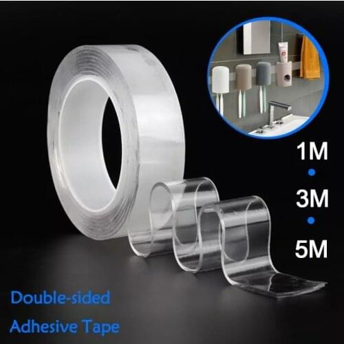 1M/2M/3M/5M 10mm Wide Car Sticker Nano Tape Double Sided Tape NoTrace Reusable Adhesive Tape for Volkswagen VW Golf 4 5 6 7 t4