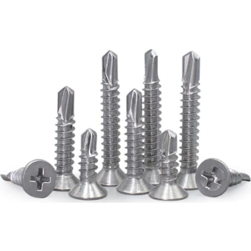 10/20/50PCS M4.2 M4.8 Cross Recessed Countersunk Head Drilling Screw 410 Stainless Steel