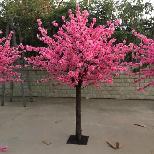 2 m Height Artificial Cherry Blossoms Tree Simulation Peach Wishing Trees For Home Ornament Outdoor Garden Decorations