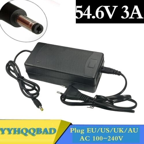 54.6V 3A Lithium Battery Charger 54.6V3A electric bike Charger for 13S 48V Li-ion Battery pack charger DC 5.5*2.1/3-Pin XLR Plug