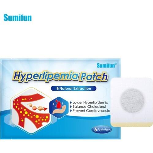 6Pcs New Sumifun Hyperlipemia Patch Lower Blood Glucose Diabetic Patch High Blood Lipids Patch Relieve Vascular Congestion