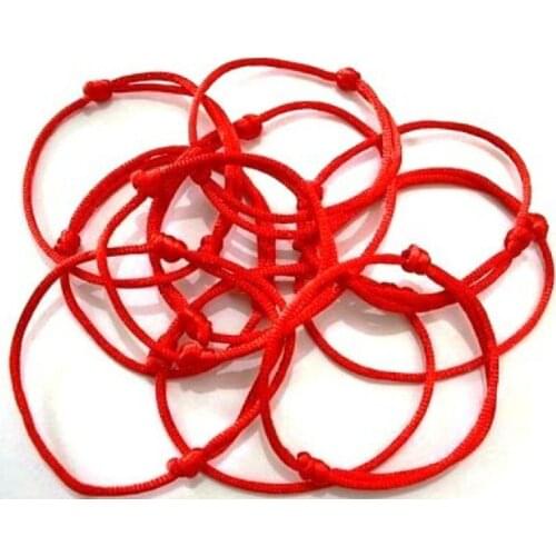 Fast Shipping! 100pcs/lot KABBALAH HAND Made Red String Bracelet EVIL Eye Jewelry Kabala Good Luck Bracelet Protection
