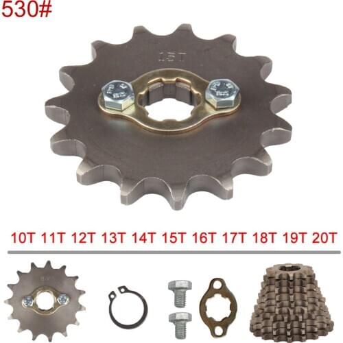 530 Chain 20mm 10 11 12 13 14 15 16 17 18 19 20 21 Teeth Front Engine Sprockets For 200 250cc Dirt Bike ATV Quad Buggy Motorbike