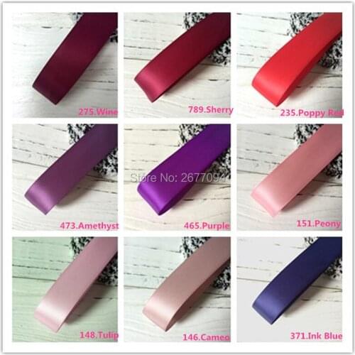 1"(25mm) Polyester Double Face Satin Ribbon 10Y, DIY Handmade Hair Bow Material, Wedding Gift Wrap Crafts Decoration Ribbon