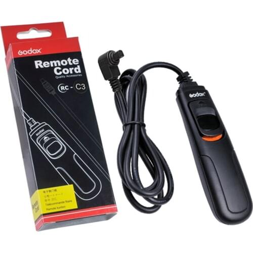 GODOX RC-C1/C3/N1/N3/S1 Camera Control Cable Shutter Remote For Nikon Sony Samsung Pentax Panasonic Canon 7D 50D 40D 30D 1DMAR