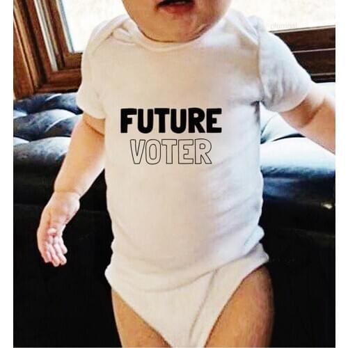 Baby Winter Clothes Jumpsuit for Toddler Baby Clothes Boy Printing Future Voter Cotton Newborn Thing Boy Rompers for Girls