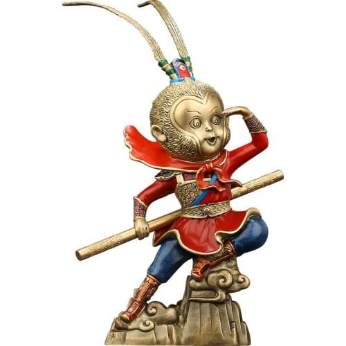 "Monkey King" ornaments are all copper, Monkey King, creative office desk craft decorations