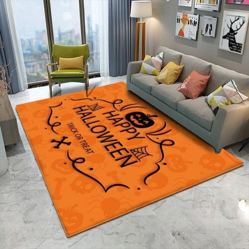 Halloween Pattern Kitchen Mat Bedroom Entrance Doormat Hallway Floor Decoration Mat Living Room Carpet Home Bathroom Flannel Rug