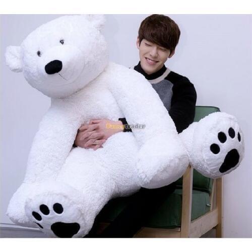 Fancytrader Best Selling 49'' / 125cm JUMBO Giant Stuffed Plush Polar Bear Toy, Great Gift For Kids, Free Shipping FT50712