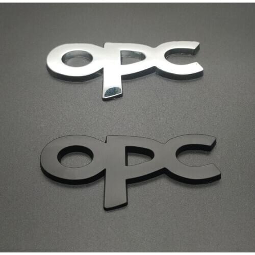 3D Chrome OPC Metal Front Grille Emblem Badge Sticker Accessories Decals For Opel Zafira Astra Vectra Car Styling