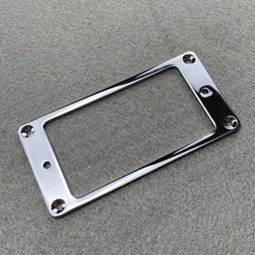 FLEOR 2PCS Metal Electric Guitar Humbucker Pickup Mounting Rings Frames Chrome