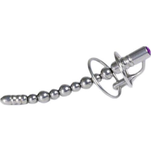 Male Stainless Steel Urethra Catheter with 2 size Cock ring,Penis Urinary Plug,Sex Toy,Adult Game,Urethra Stimulate Dilator A019