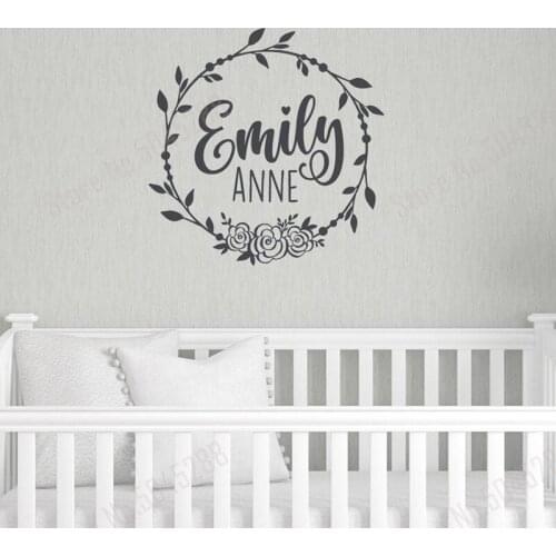 Nursery Wall Decor Baby Girls Name Wall Decal Personalized Nursery Wall Decal Kids Room Decor Custom Nursery Girl Decor Z636