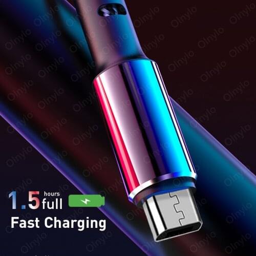Micro USB Nylon Cable Fast Charging Date 2m/3m For Huawei Xiaomi Redmi Note5 Pro Mobile Phone Accessories Micro usb Cord Cables