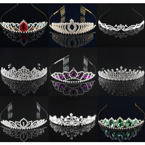 2019 New Bridal Wedding Tiaras Crown Prom Hair Jewelry Luxury Silver Color Crystal Rhinestone Accessories For Women Girl