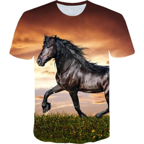 2021New Horse tshirt Men Women t shirt 3d t-shirt Tee Casual Top Animal Homme Camiseta Cool Streatwear Short Sleeve Tshirt Tops