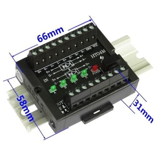 New Collector-to-differential HTL/TTL to differential PNP/NPN compatible PLC and microcontroller HT04M