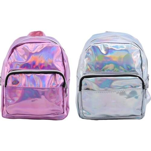 High Quality New Backpack Small Size Backpack Creative Silver Pink Fashion High Capacity Backpack Women Girls Bag