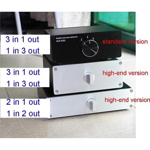 XLR plug socket switch switcher XLR balanced audio signal selection switch switcher 2 channels H310